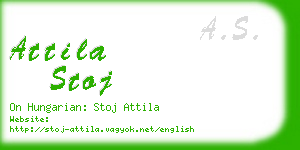 attila stoj business card